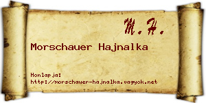 Morschauer Hajnalka névjegykártya